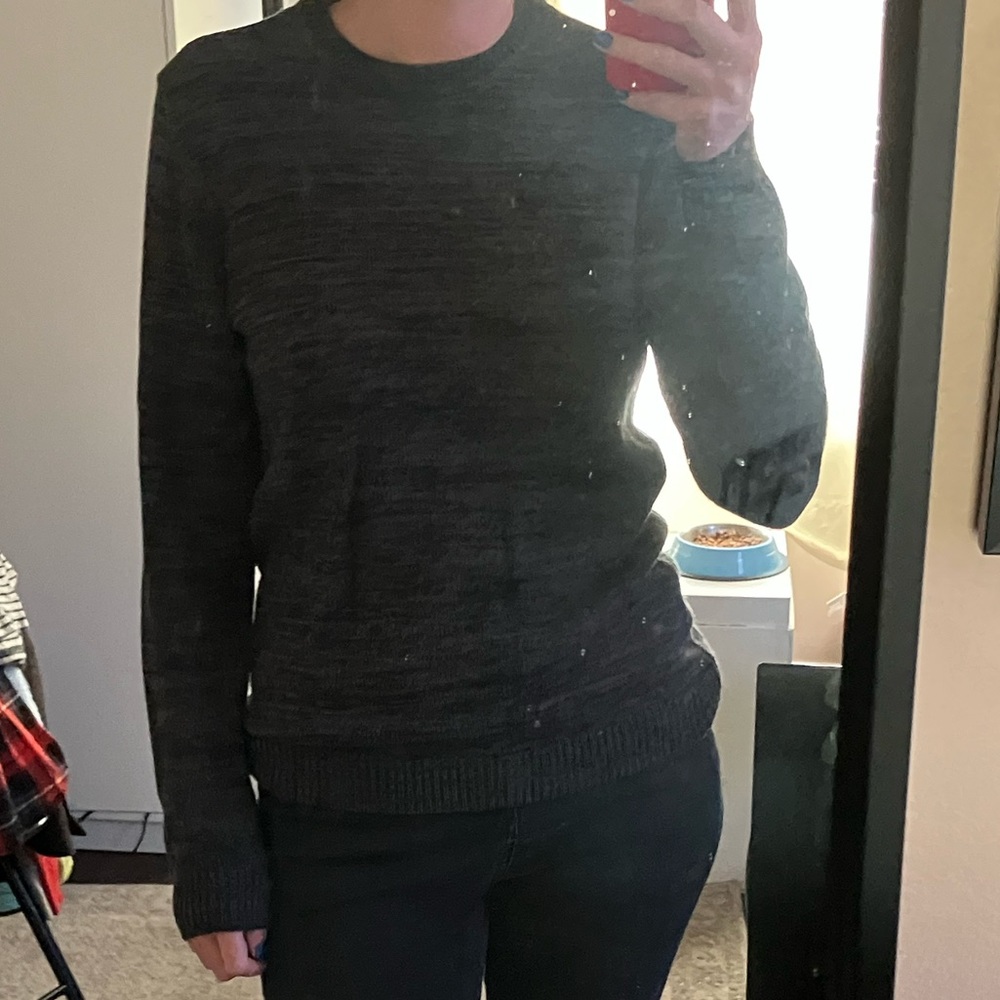Black and Gray Knit Sweater